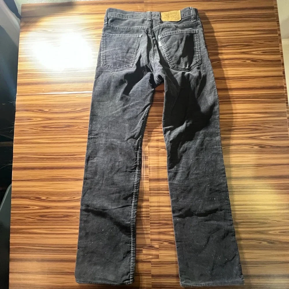 Levi's‎ 716-1558 Corduroy Pants Mens 28x31 Dark Gray Vintage White Tab USA Made